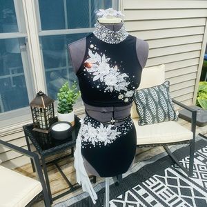 Custom Child size L or small adult contemporary/lyrical solo dance costume